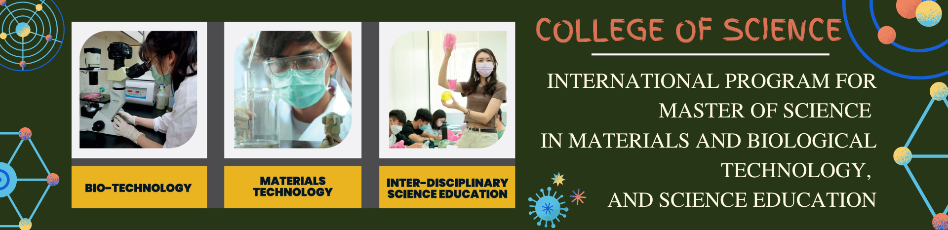 International Program for master of science in materials and biological technology and science education